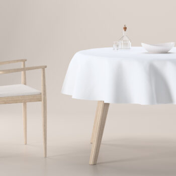 Obrus okrúhly, biela, Crema, 182-65