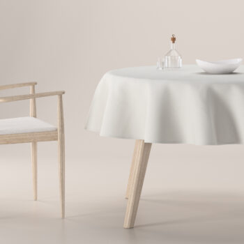 Obrus okrúhly, teplá biela, Linen, 159-06