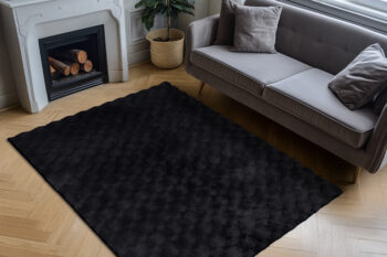 Obsession, Kusový koberec Diamond Cut 800 Anthrazit, 80x150, čierna, obývacia izba