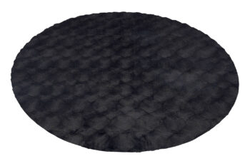 Obsession, Kusový koberec Diamond Cut 800 Anthrazit kruh, 200x200, čierna, obývacia izba