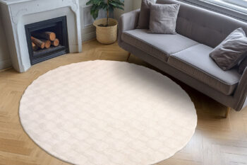 Obsession, Kusový koberec Diamond Cut 800 Cream kruh, 120x120, béžová, obývacia izba