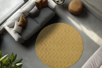 Obsession, Kusový koberec Diamond Cut 800 Honey kruh, 200x200, hnedá, obývacia izba