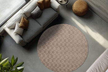 Obsession, Kusový koberec Diamond Cut 800 Taupe kruh, 120x120, hnedá, obývacia izba