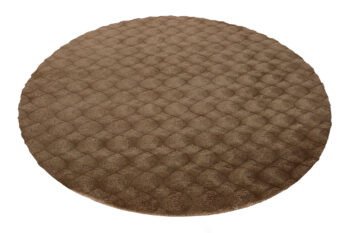 Obsession, Kusový koberec Diamond Cut 800 Taupe kruh, 120x120, hnedá, obývacia izba