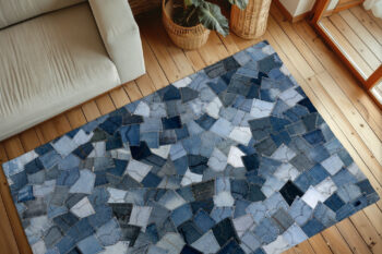 Obsession, Ručne všívaný kusový koberec My Denim Pocket 465 Blue, 80x150, modrá, chodba / predsieň