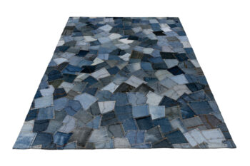 Obsession, Ručne všívaný kusový koberec My Denim Pocket 465 Blue, 80x150, modrá, chodba / predsieň