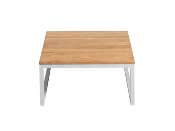 Ocean skid Platform Teak konferenčný stolík 95x70 cm biely