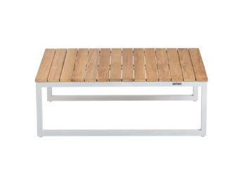 Ocean skid Platform Teak konferenčný stolík 95x70 cm biely
