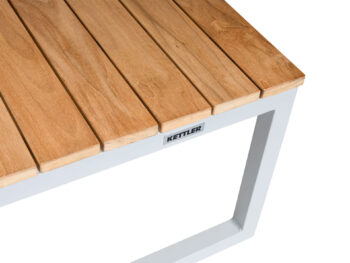 Ocean skid Platform Teak konferenčný stolík 95x70 cm biely