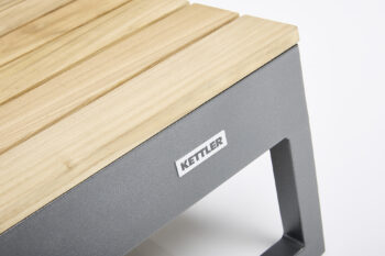Ocean skid Platform konferenčný stolík sivo modrý / teak top