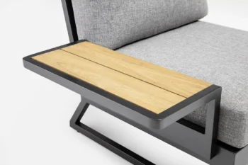 Ocean skid Platform lakťová polička svetlo sivá / teak top