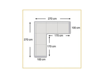 Ochranná plachta pre sedaciu súpravu L-Form XL (270x270x80 cm)