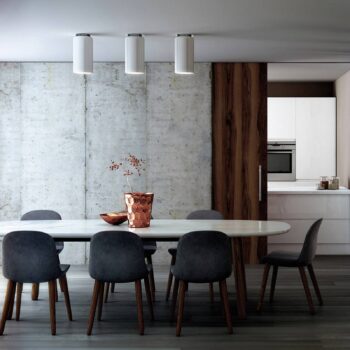 Okrúhle dizajnové stropné svietidlo Aspen C17B LED biele