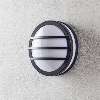 Okrúhle vonkajšie nástenné svietidlo NANDIN