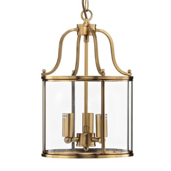 Okrúhly tvar lucerny – závesná lampa Rieka 25 cm