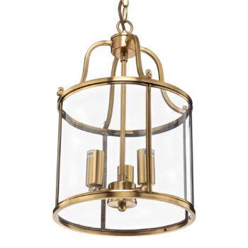 Okrúhly tvar lucerny – závesná lampa Rieka 25 cm