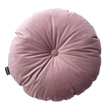 Okrúhly vankúš s gombíkom, Gammelrosa, ⌀40 cm, Velvet, 704-14