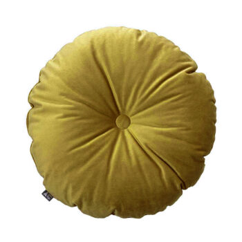 Okrúhly vankúš s gombíkom, Støvgrøn, ⌀40 cm, Velvet, 704-27