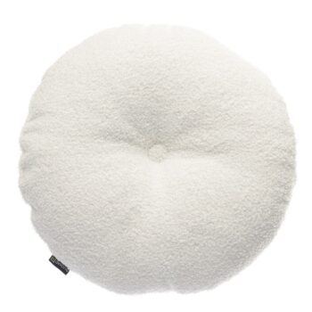 Okrúhly vankúš s gombíkom, biały, ⌀40 cm, Teddy, 702-80
