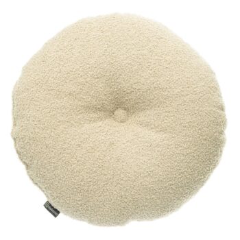 Okrúhly vankúš s gombíkom, jasny beż, ⌀40 cm, Teddy, 702-81