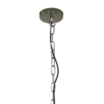 Olive Green závesná lampa Frisk, industriálna