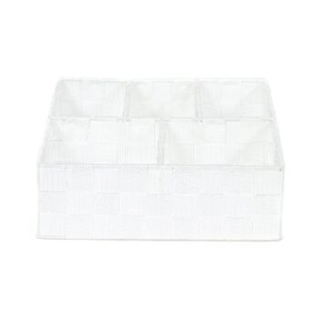 Organizér na bielizeň a doplky Compactor TEX - 5-dielny, 32 x 25 x 8 cm, biely
