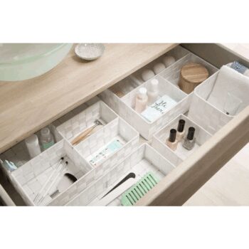 Organizér na bielizeň a doplky Compactor TEX - 5-dielny, 32 x 25 x 8 cm, biely