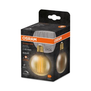 Osram Vintage 1906 E27 8,8W LED G80 822 dim zlatá