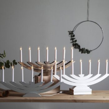Osvetlenie okna Navida, drevo, 7–pl., hnedá