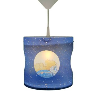 Otočná závesná lampa Medvedík, modrá