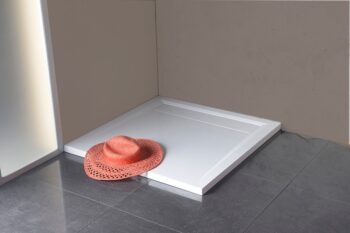 POLYSAN - ARENA sprchová vanička z liateho mramoru so záklopom, štvorec, 90x90cm 71601