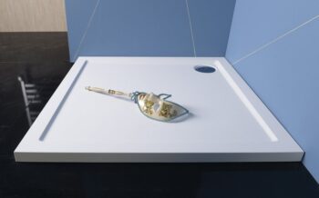 POLYSAN - AURA sprchová vanička z liateho mramoru, štvorec 100x100cm, biela 60511