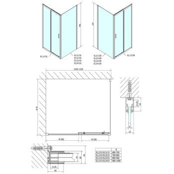POLYSAN - EASY obdĺžniková sprchová zástena 1300x800 L/P varianta EL1315EL3215