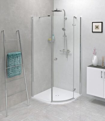 POLYSAN - FLEXIA sprchová vanička z liateho mramoru štvrťkruh, s možnosťou úpravy rozmeru, 80x80cm, R550 91171