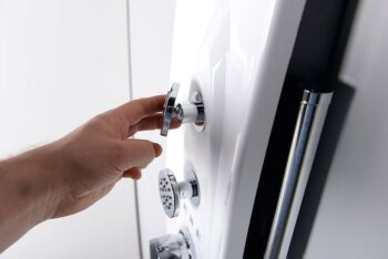POLYSAN - MOLA sprchový panel s termostatickou batériou 210x1300, bielá 80365
