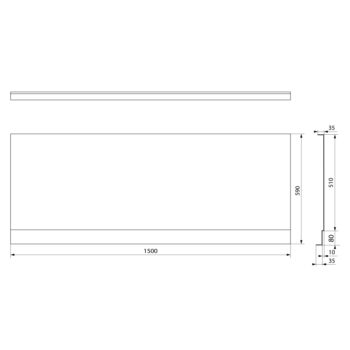 POLYSAN - PLAIN NIKA panel 150x59cm 72496