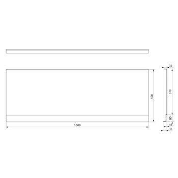 POLYSAN - PLAIN NIKA panel 160x59cm 72505