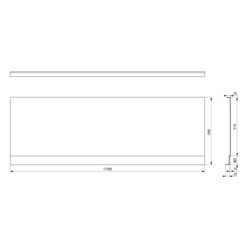 POLYSAN - PLAIN NIKA panel 170x59cm 72525