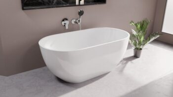 POLYSAN - REDUTA voľne stojaca vaňa liaty mramor 150x75x46cm, biela 72843