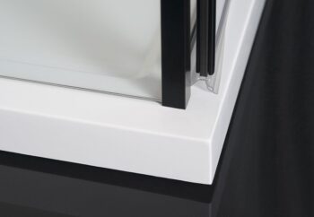 POLYSAN - ZOOM BLACK sprchová bočná stena 1000, číre sklo ZL3210B