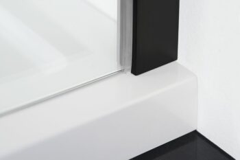 POLYSAN - ZOOM BLACK sprchové dvere 1000, číre sklo ZL1310B