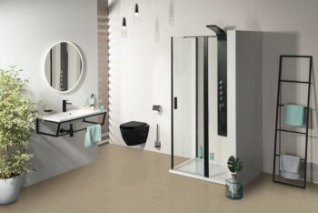 POLYSAN - ZOOM Black obdĺžniková sprchová zástena 1000x800 L/P varianta ZL1310BZL3280B