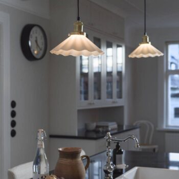 PR Home August závesná lampa sklenené tienidlo Ø 25 cm, zástrčka