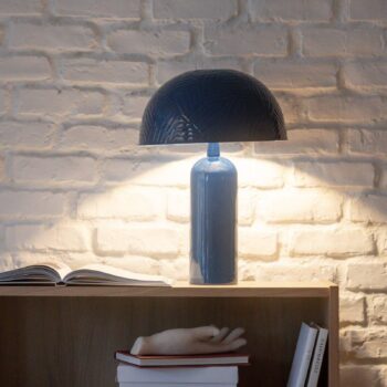PR Home Carter stolová lampa z kovu, modrá