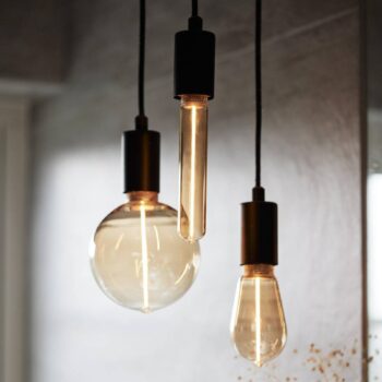 PR Home Edge LED žiarovka E27 zlatá 2W 1800K stmievateľná T30