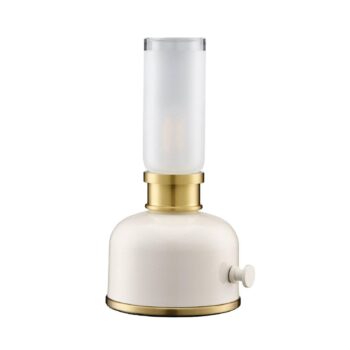 PR Home LED dobíjacia stolová lampa Frida, béžová, výška 22 cm
