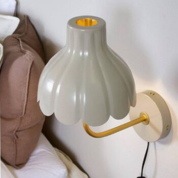 PR Home Nástenné svetlo Wells, béžová/zlatá, 21 cm, kov