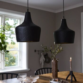 PR Home Ribble závesné svetlo matná čierna Ø 25cm