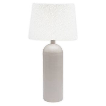 PR Home Riley stolová lampa, biela/béžová, 54 cm