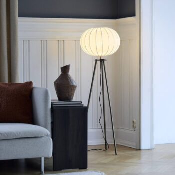 PR Home Stojacia lampa Base, bronz, výška 125 cm, textil